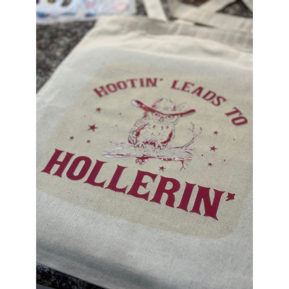 Unbranded Handbags - Tote Bag Beige. Hootin leads to hollerin